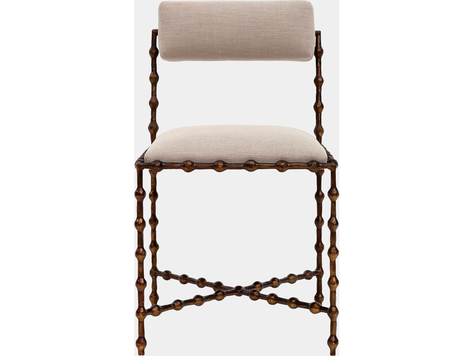 Elder Bronze Upholstered Armless Dining Chair