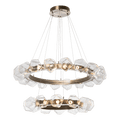 Hammerton Studio Gem 48" Wide 40 Light Hand Blown Glass LED 2 Tier Radial Ring Chandelier