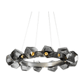 Hammerton Studio Gem 36" Wide 16 Light Hand Blown Glass LED Radial Ring Chandelier