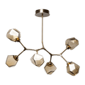 Hammerton Studio Gem 38" Wide 6 Light Hand Blown Glass LED Modern Branch Chandelier