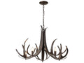 Hubbardton Forge Caribou 5-Light Candelabra Chandelier Hand-Forged Steel