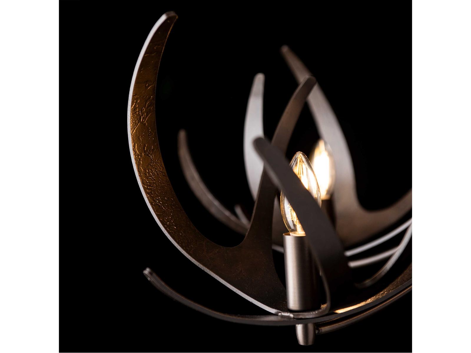 Hubbardton Forge Caribou 5-Light Candelabra Chandelier Hand-Forged Steel