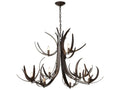 Hubbardton Forge 9-Light Caribou Tiered Chandelier