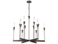 Hubbardton Forge 12-Light Lilium Chandelier with Frosted Gradient Glass