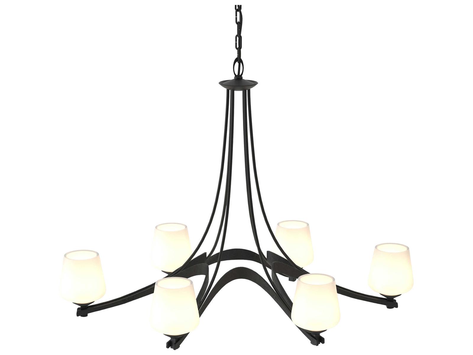 Hubbardton Forge Ribbon 6-Light Oval Chandelier
