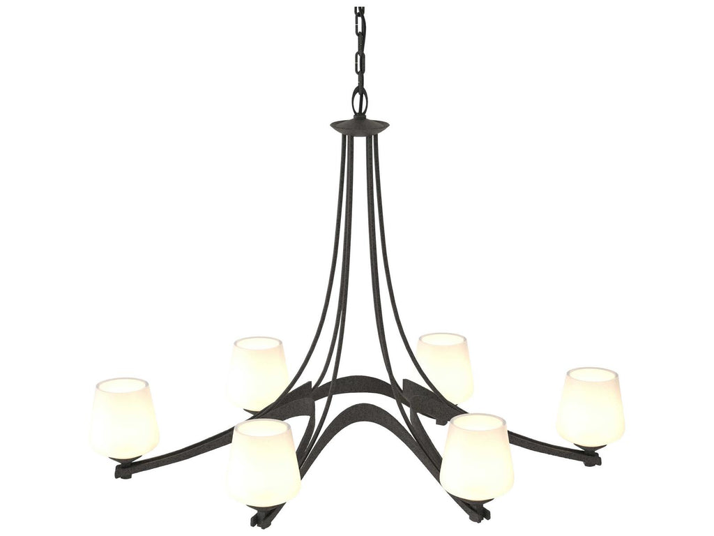 Hubbardton Forge Ribbon 6-Light Oval Chandelier