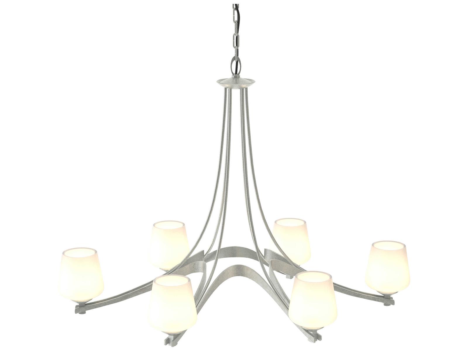 Hubbardton Forge Ribbon 6-Light Oval Chandelier