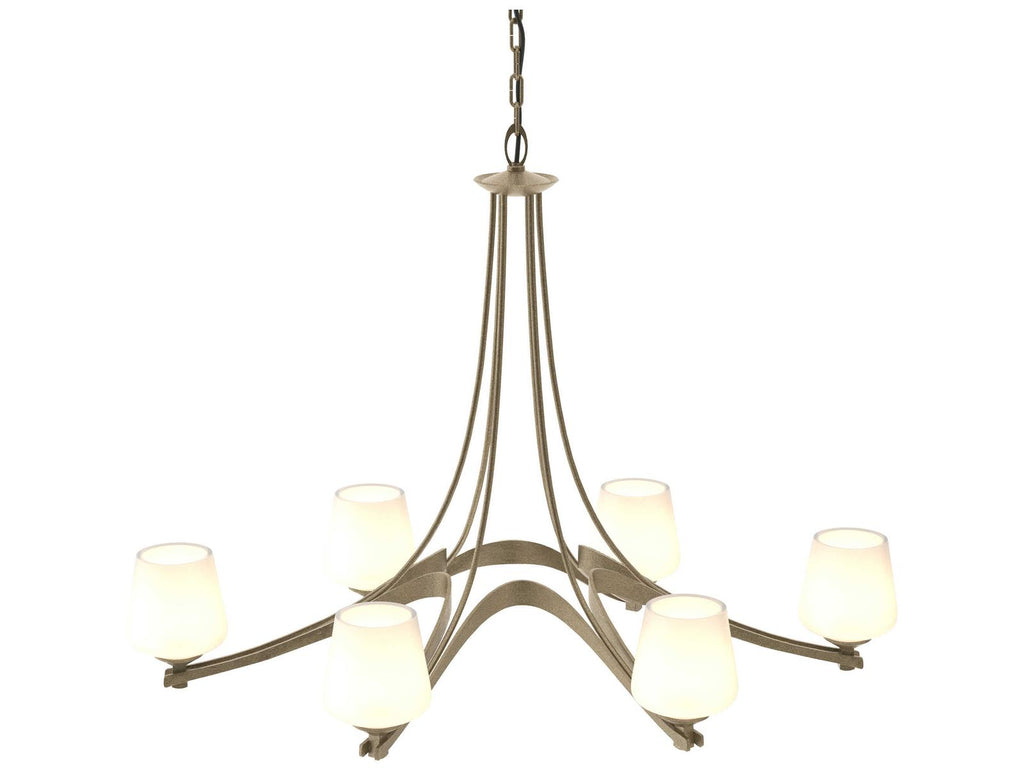 Hubbardton Forge Ribbon 6-Light Oval Chandelier