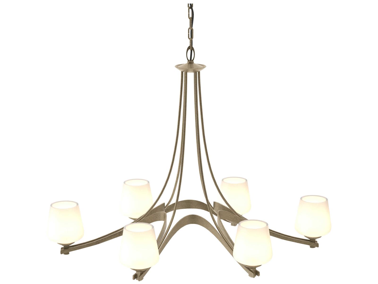 Hubbardton Forge Ribbon 6-Light Oval Chandelier