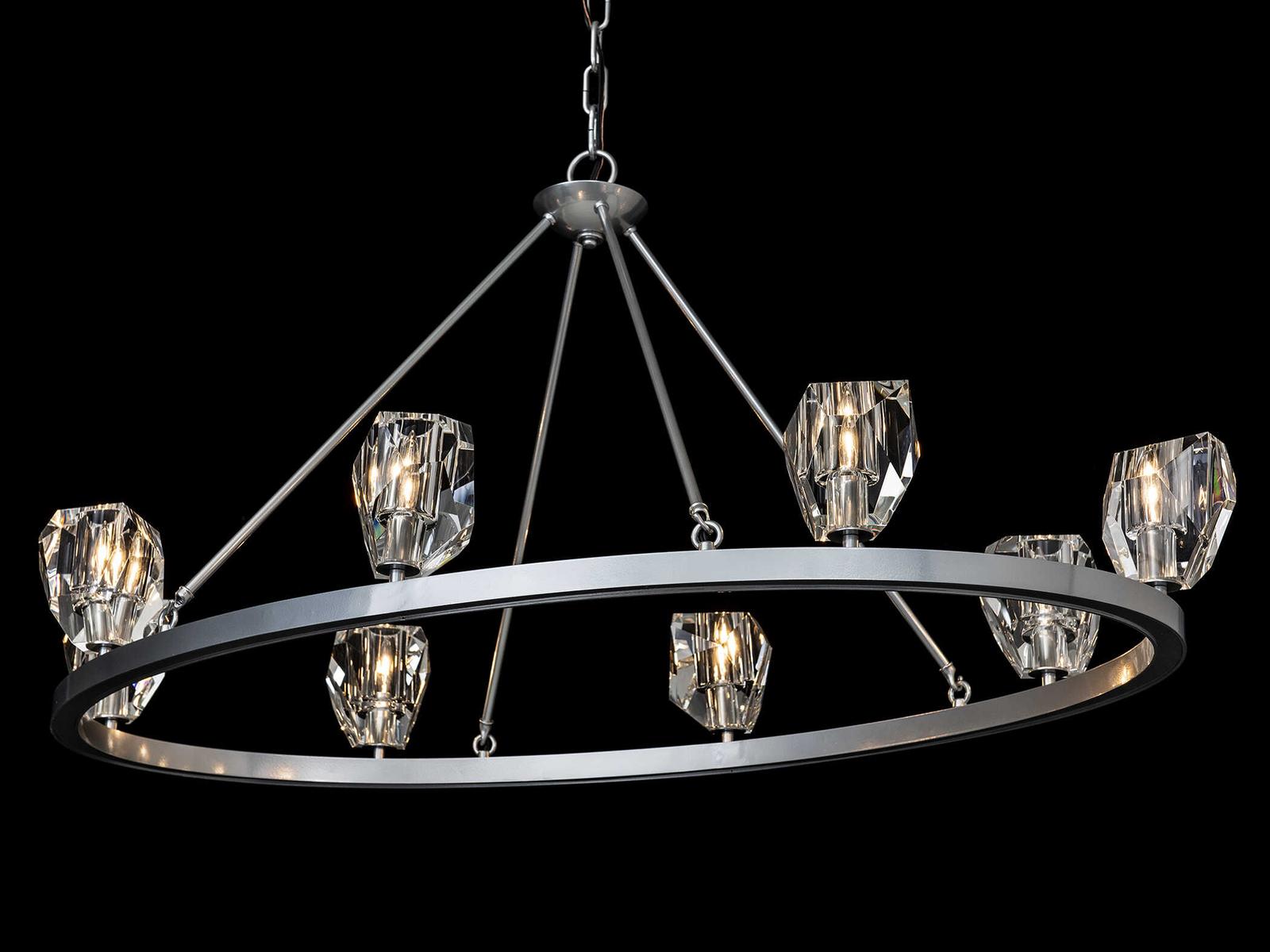 Hubbardton Forge Gatsby 8-Light Oval Chandelier