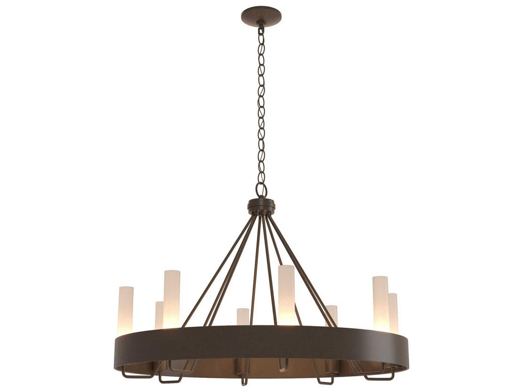 Hubbardton Forge Banded 8-Light Ring Chandelier