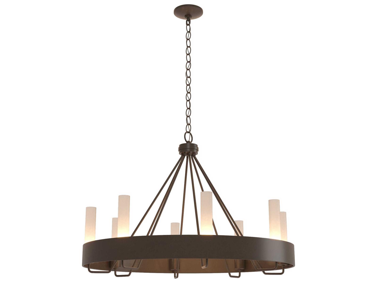 Hubbardton Forge Banded 8-Light Ring Chandelier