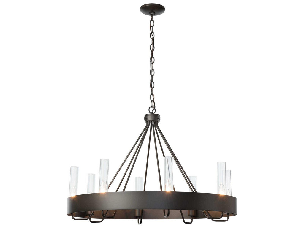 Hubbardton Forge Banded 8-Light Ring Chandelier