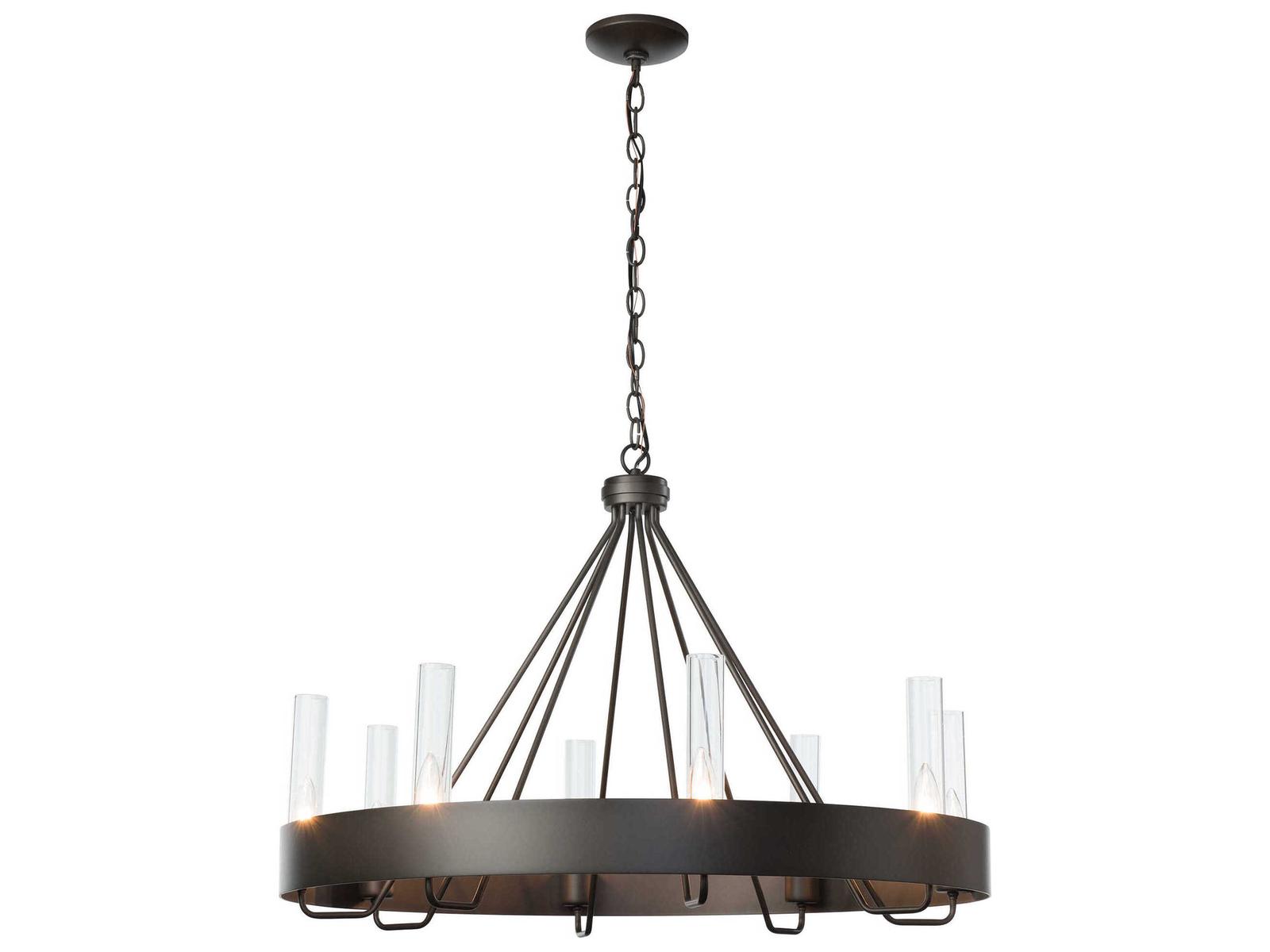 Hubbardton Forge Banded 8-Light Ring Chandelier