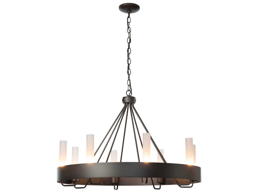 Hubbardton Forge Banded 8-Light Ring Chandelier