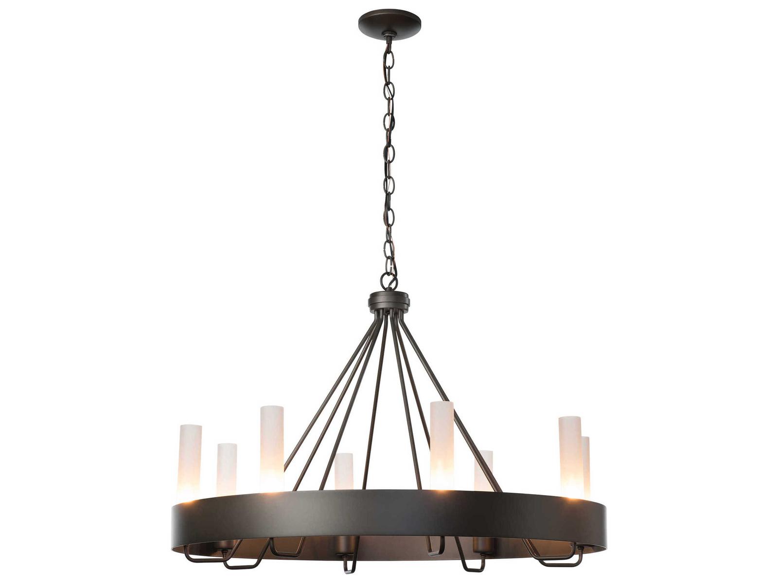 Hubbardton Forge Banded 8-Light Ring Chandelier