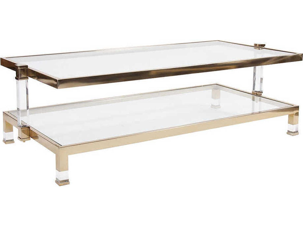 Goldwyn Rectangular Glass Gold Coffee Table
