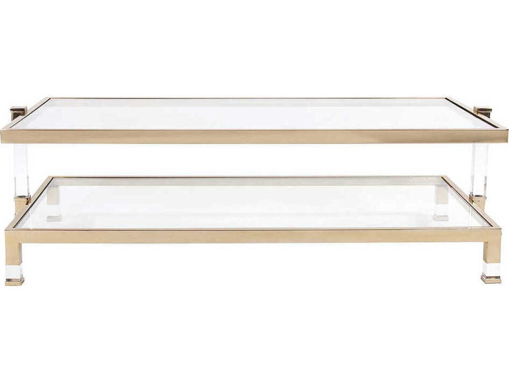 Goldwyn Rectangular Glass Gold Coffee Table
