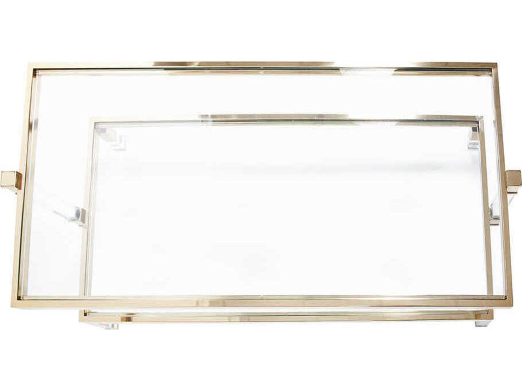 Goldwyn Rectangular Glass Gold Coffee Table