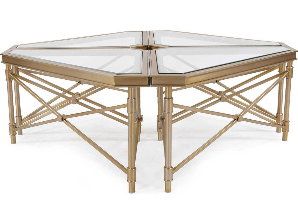Wertheimer Square Glass Gold Modular Coffee Table