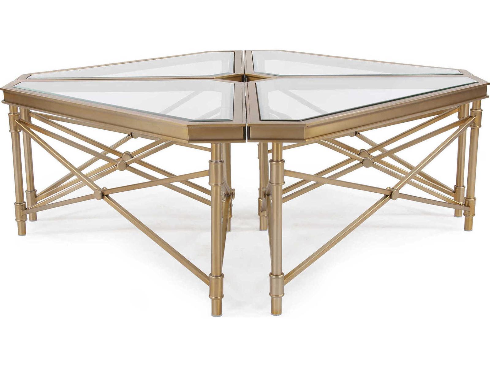 Wertheimer Square Glass Gold Modular Coffee Table