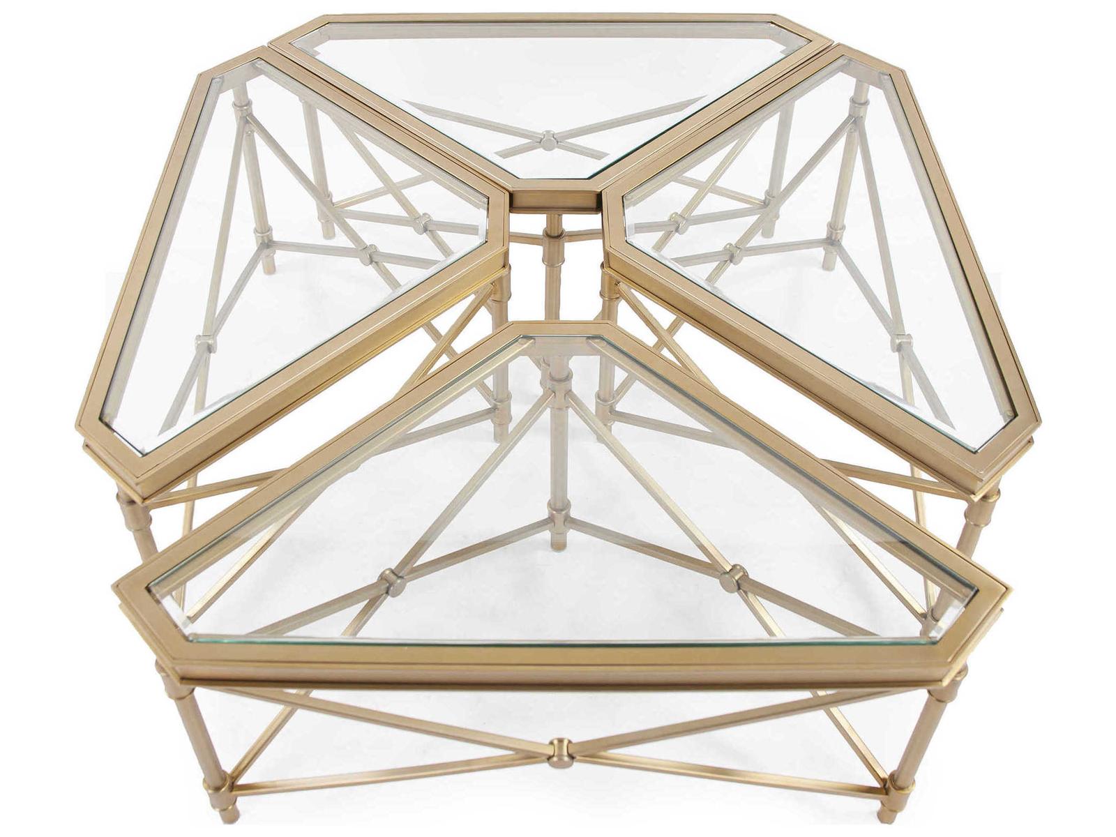 Wertheimer Square Glass Gold Modular Coffee Table
