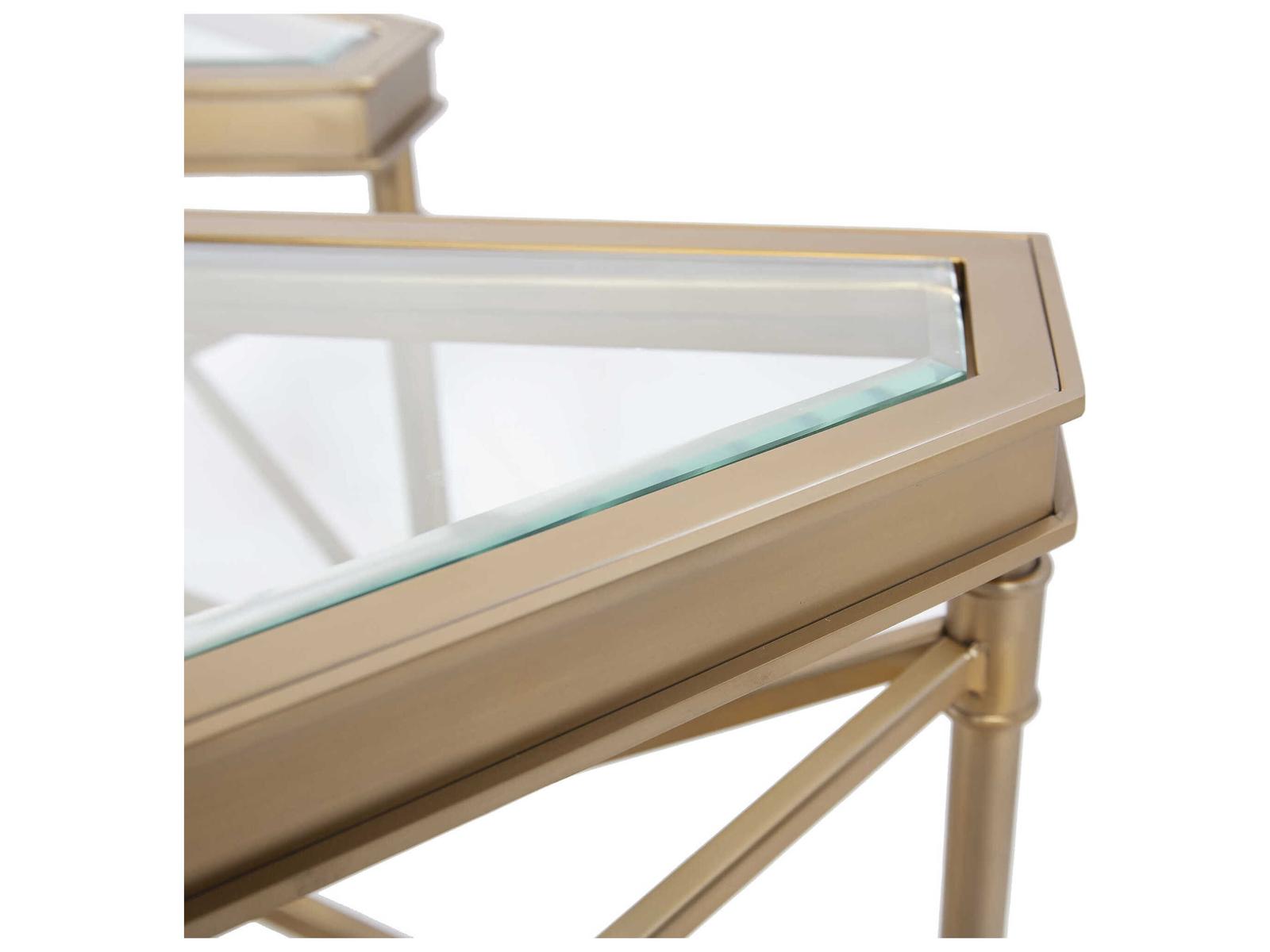 Wertheimer Square Glass Gold Modular Coffee Table