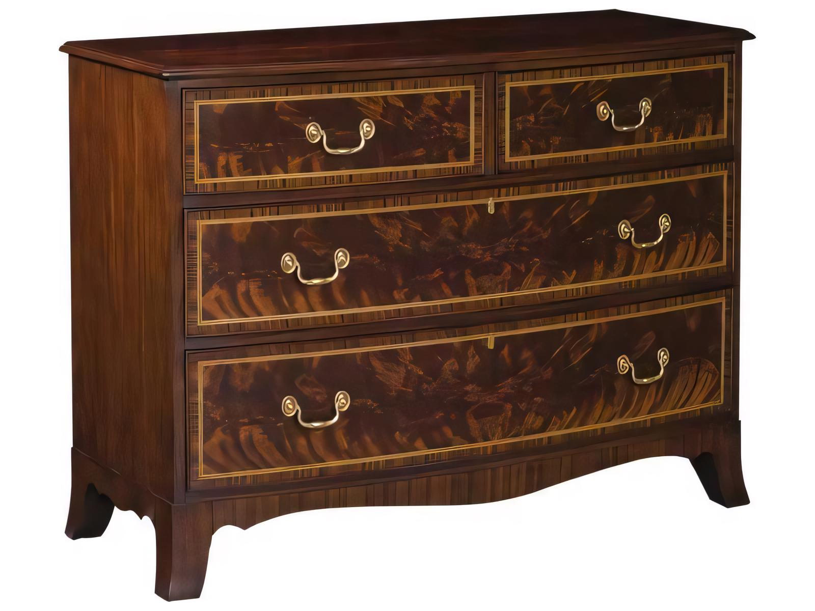 Bowfront Dresser in Solid Mahogany Wood