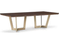 Odyssey Rectangular Extendable Dining Table with Modern Walnut Top