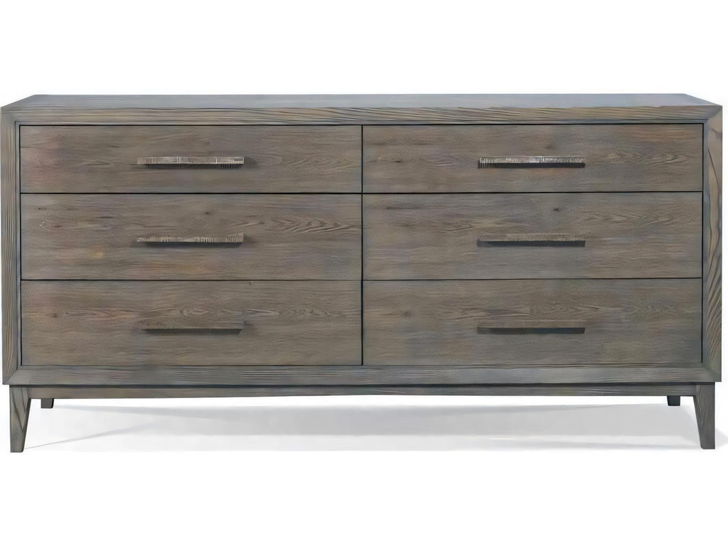 Odyssey 6-Drawer Gray Ash Wood Double Dresser with Soft Close Drawers