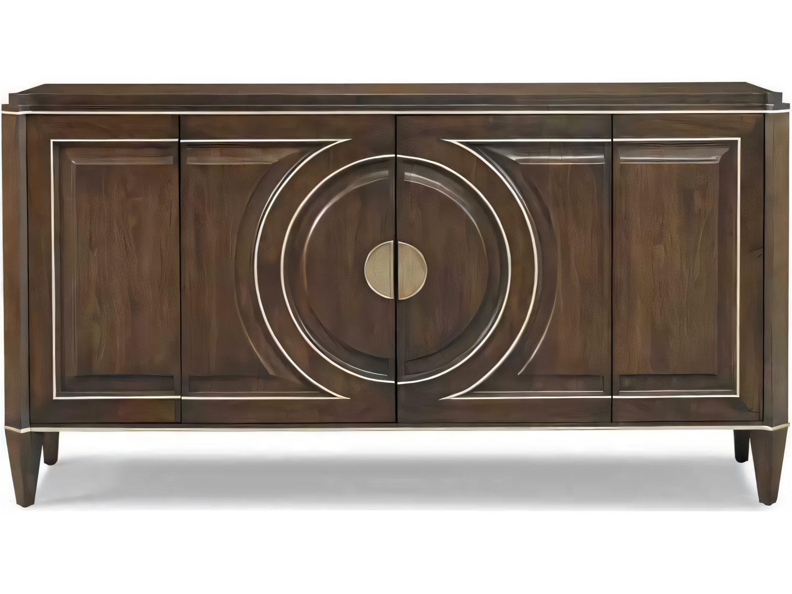 Terra Modern Leone 76-Inch Walnut Wood Sideboard Media Console Carob Brown