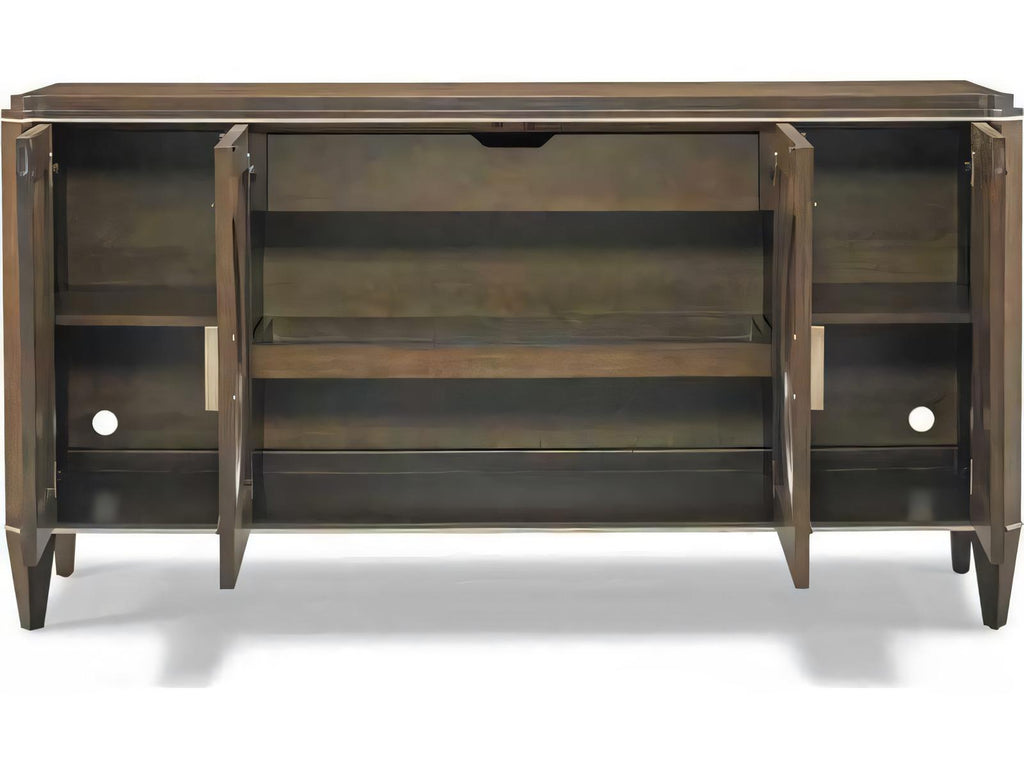 Terra Modern Leone 76-Inch Walnut Wood Sideboard Media Console Carob Brown