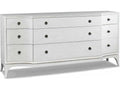 Terra Modern 9-Drawer Dresser in Modern Walnut with Polished Nickel Hardware