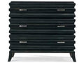 Transitions 3-Drawer Nightstand in Black Ebony Finish