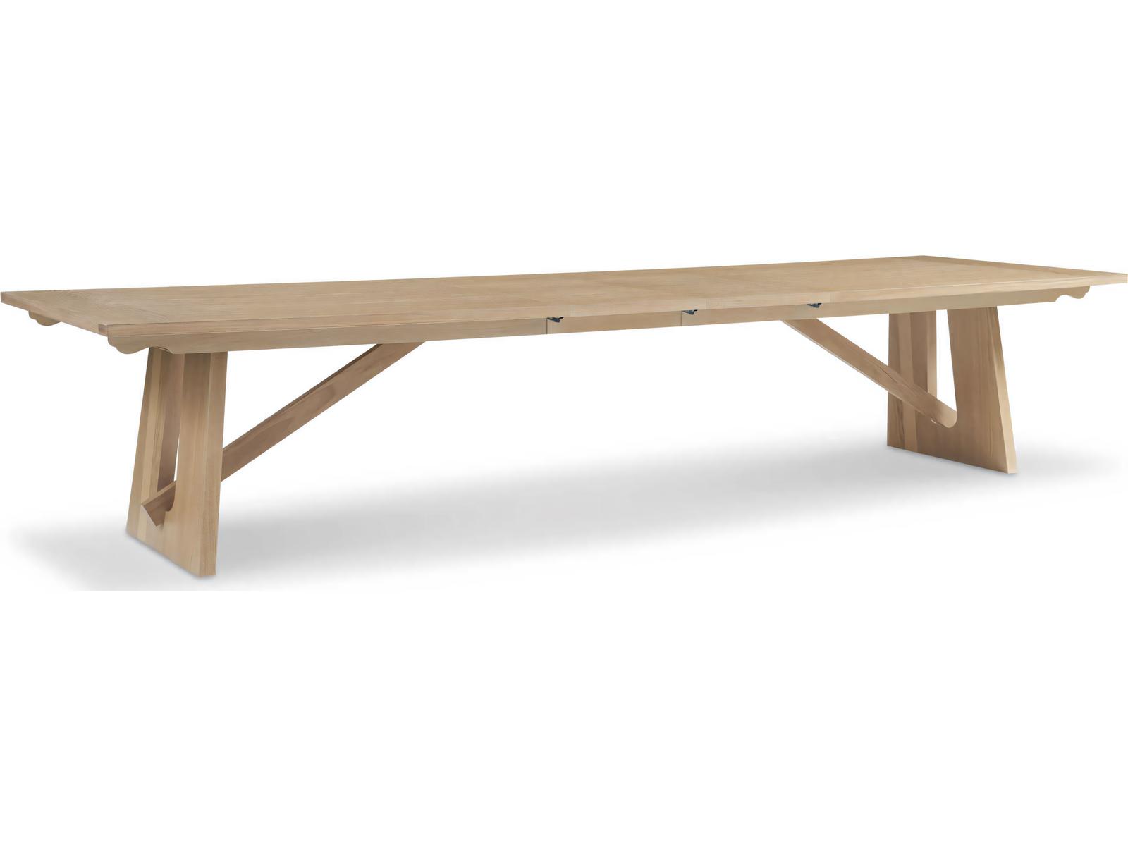 Revival 81 Primland Trestle Rectangular Dining Table in Light Oak