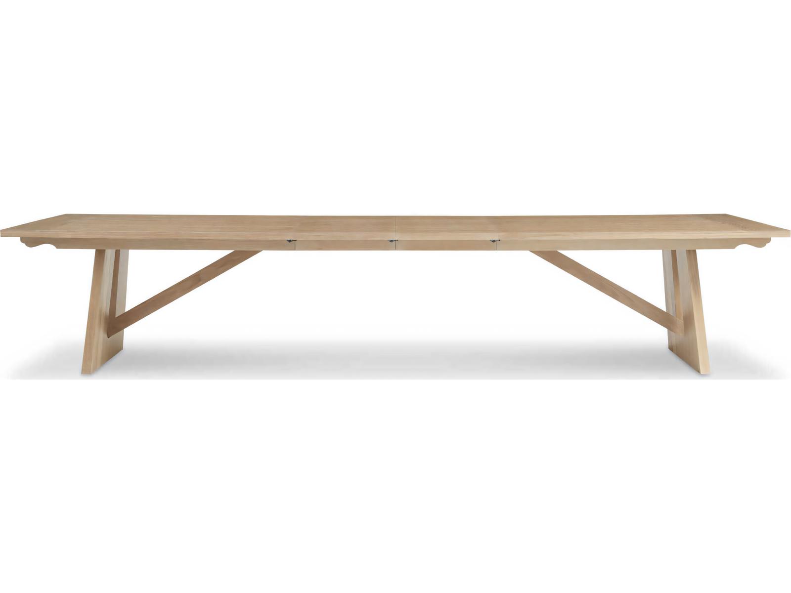 Revival 81 Primland Trestle Rectangular Dining Table in Light Oak