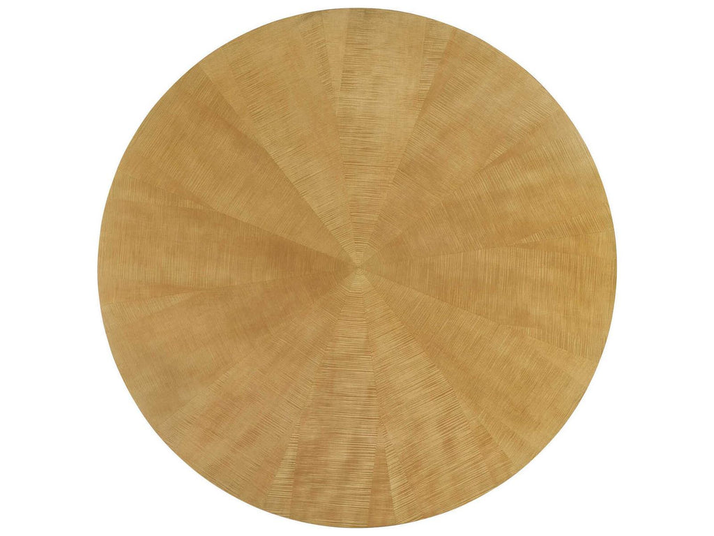 Leighton Round Wood Dining Table in Champagne