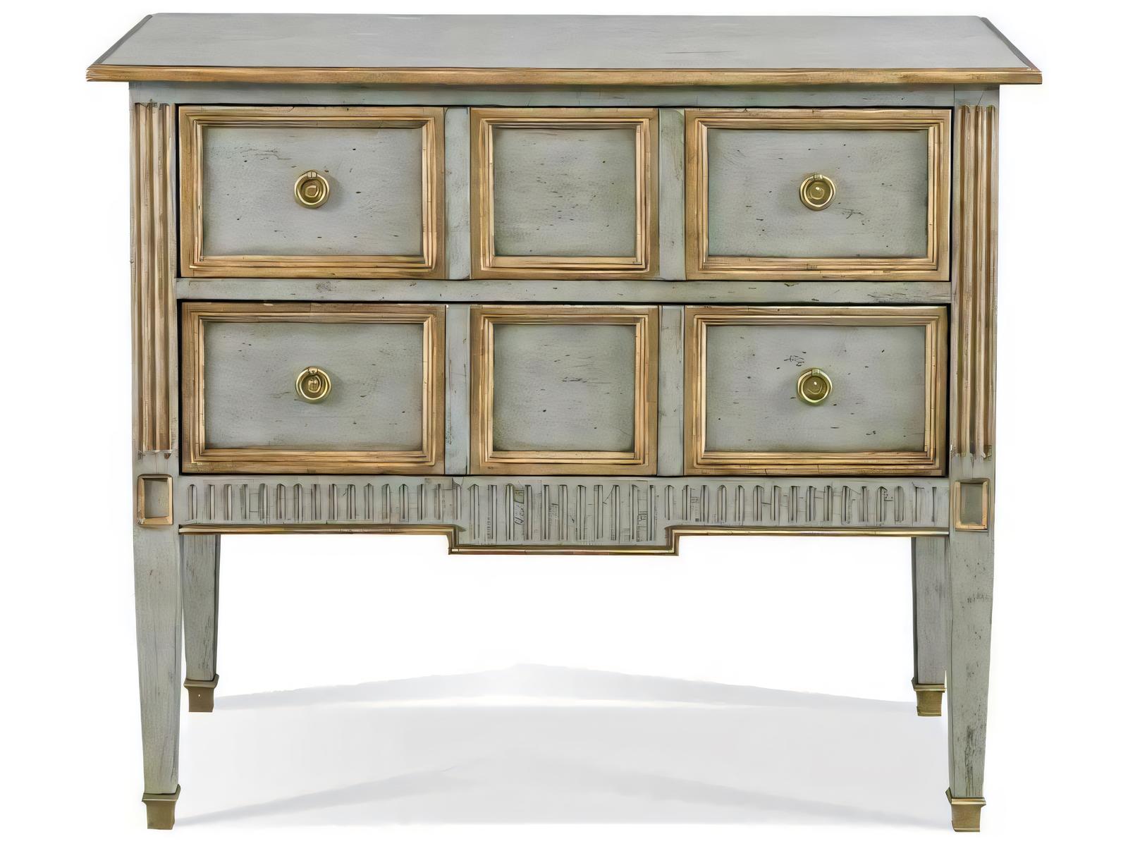 Continental Classics 2-Drawer Gray Cherry Wood Nightstand