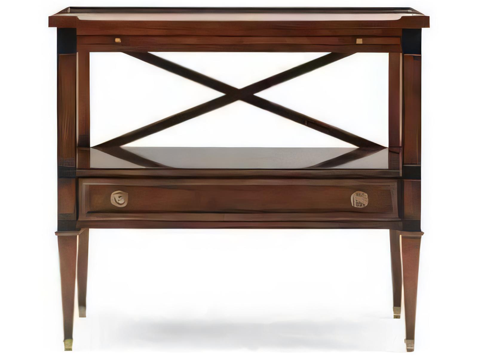 Continental Classics 1-Drawer Nightstand in Brown Cherry Wood