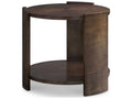 Belvedere Round Wood End Table with Shelf