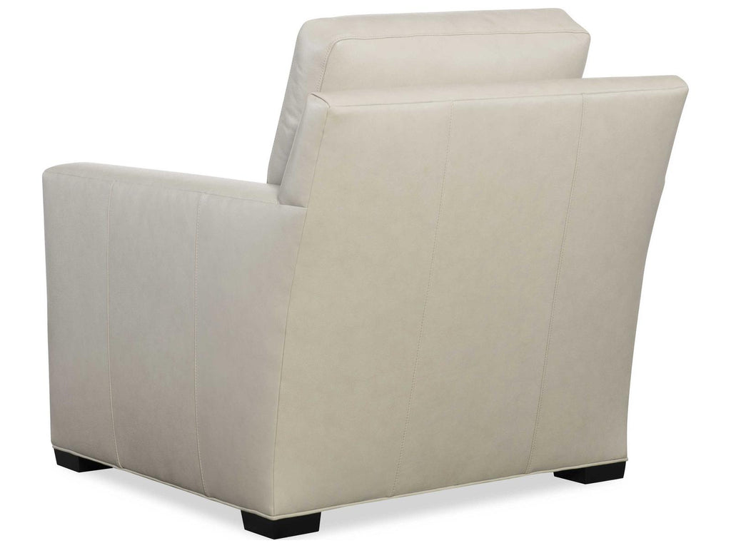 Lawson Track Arm Leather Accent Chair in Fergus Bisque