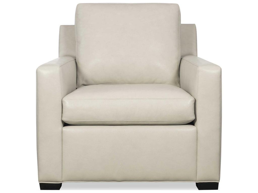 Lawson Track Arm Leather Accent Chair in Fergus Bisque