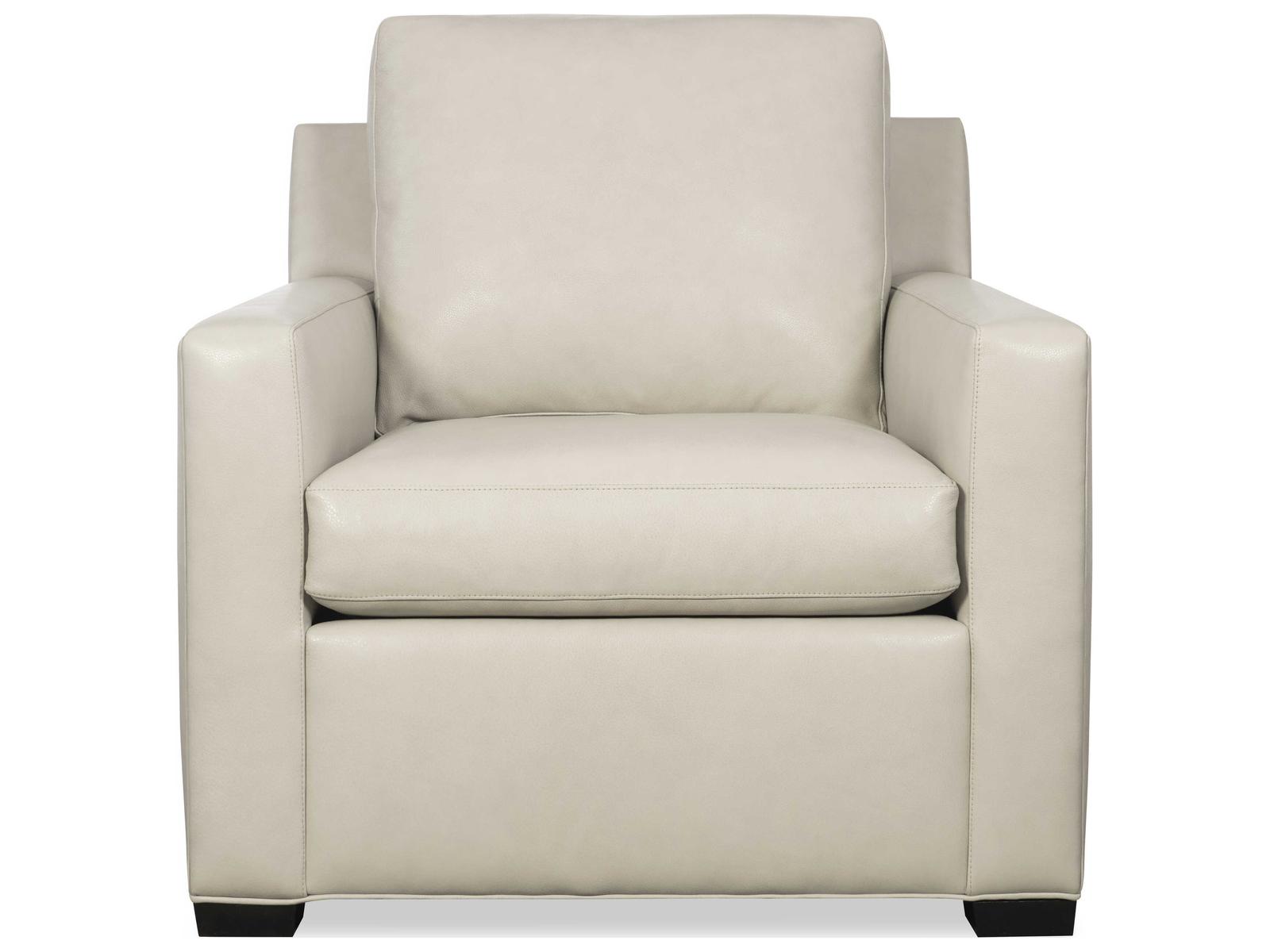 Lawson Track Arm Leather Accent Chair in Fergus Bisque