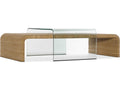Amani Rope and Glass Rectangular Cocktail Table in Browns