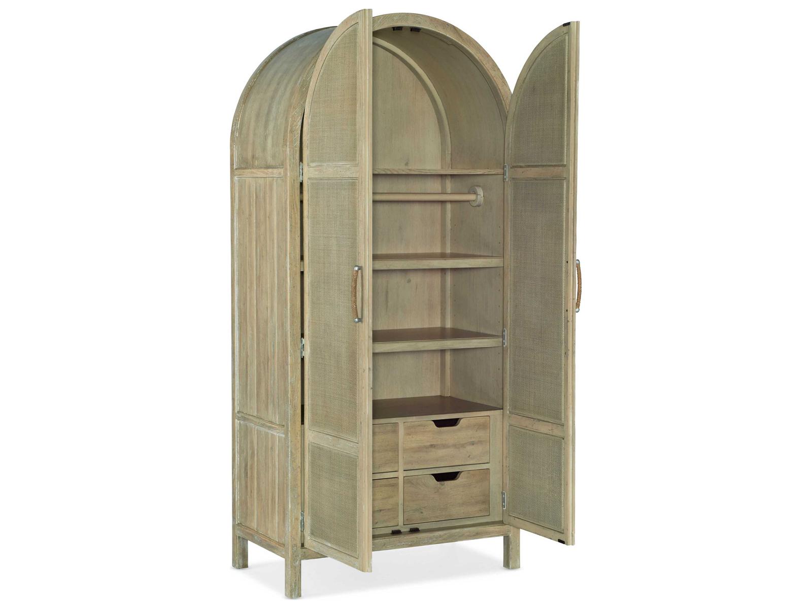 Heritage Driftwood Beige Wardrobe Armoire