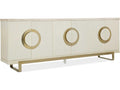 Melange Noelle Credenza in Cream White with Marble Top