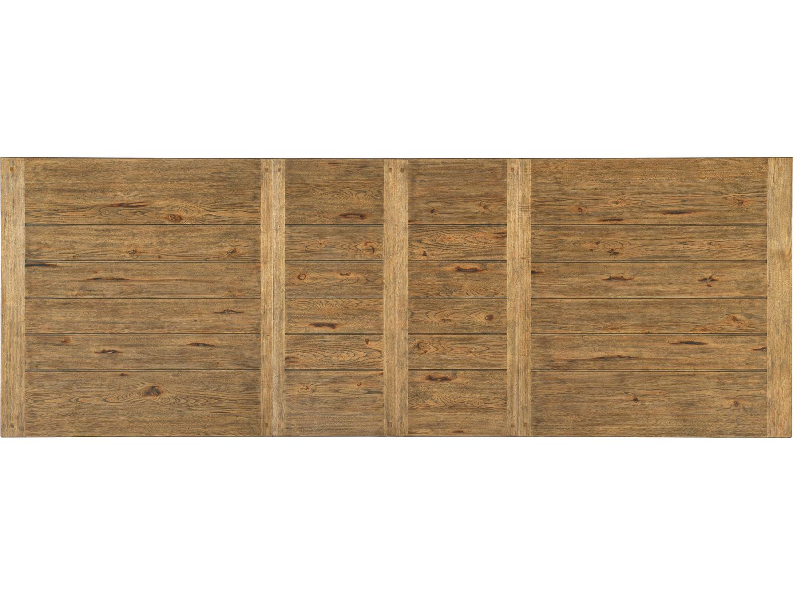 Big Sky Trestle Extendable Rectangle Dining Table Vintage Natural and Charred Timber