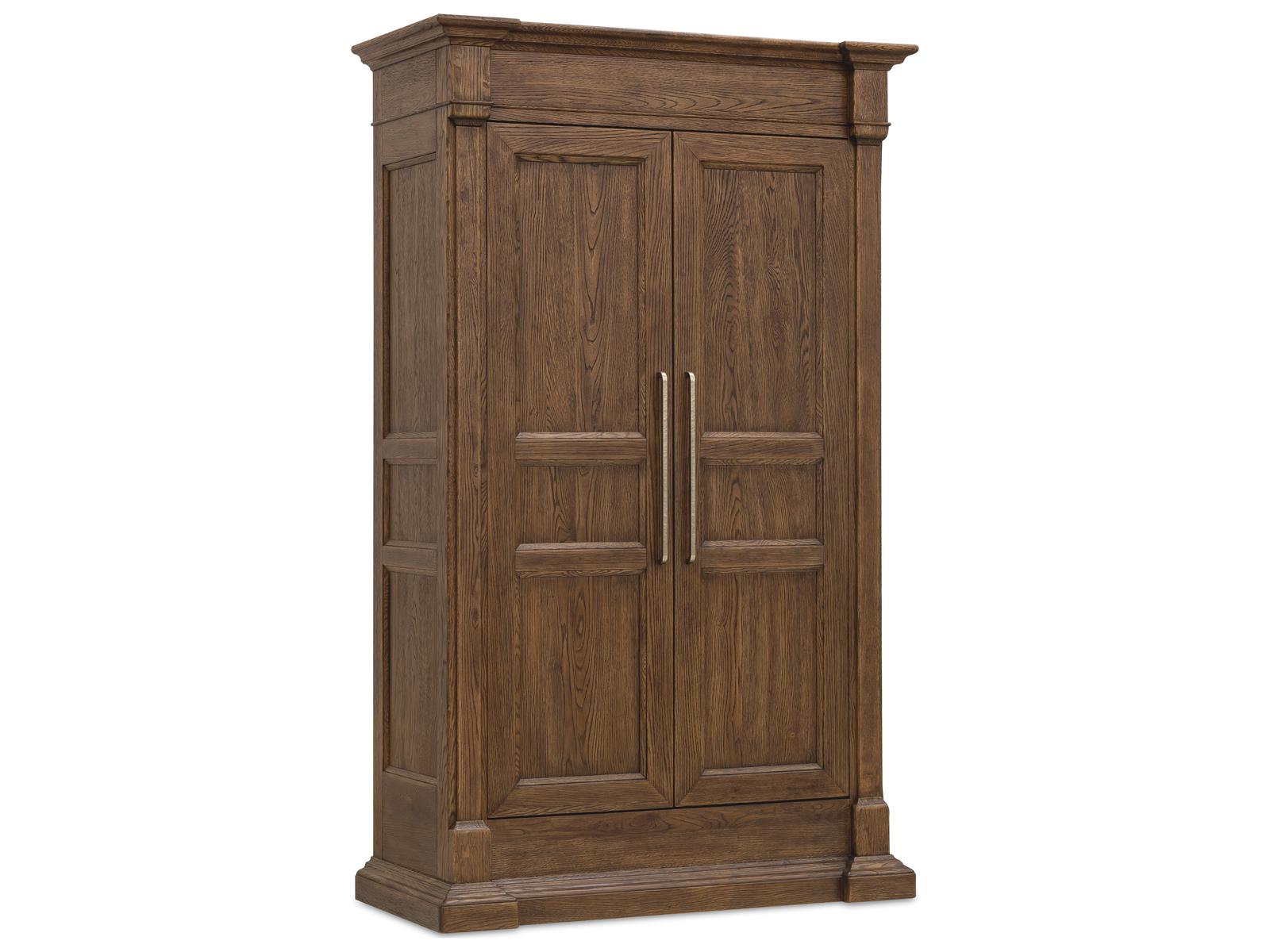 Driftwood Armoire with Worn Saddle Finish