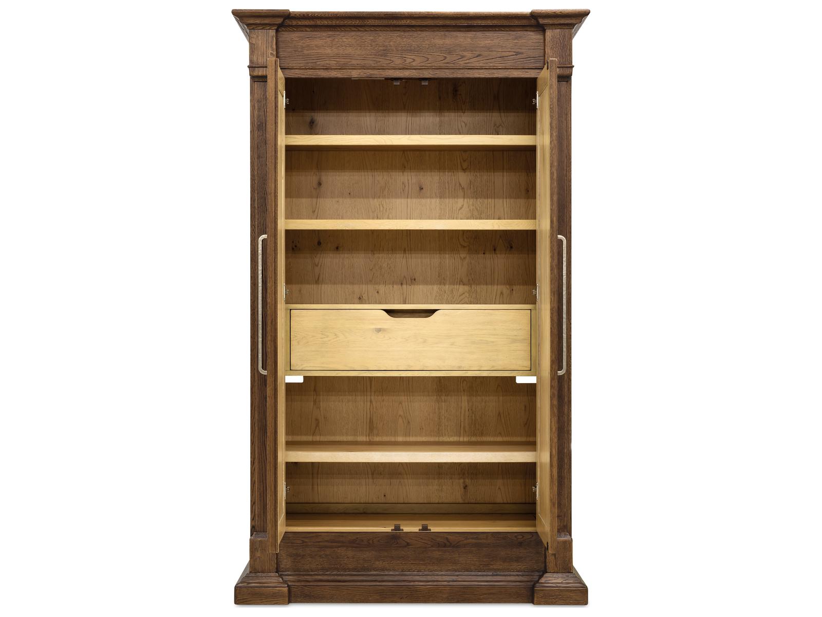 Driftwood Armoire with Worn Saddle Finish