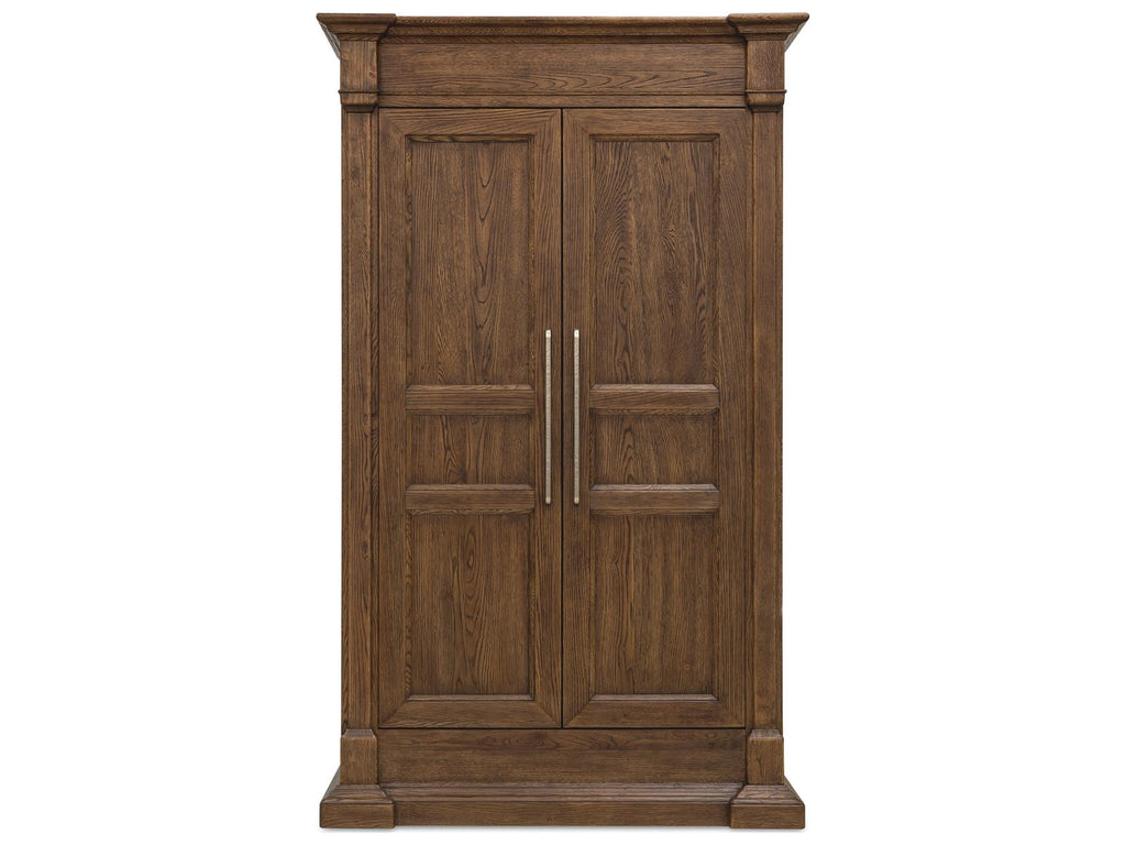 Driftwood Armoire with Worn Saddle Finish